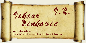 Viktor Minković vizit kartica